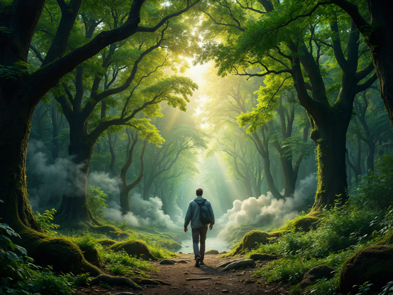Spiritual Empowerment - walking through forest